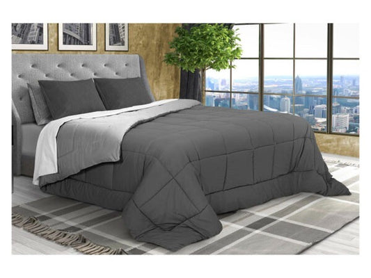 Trapunta microfibra Perla-Antracite