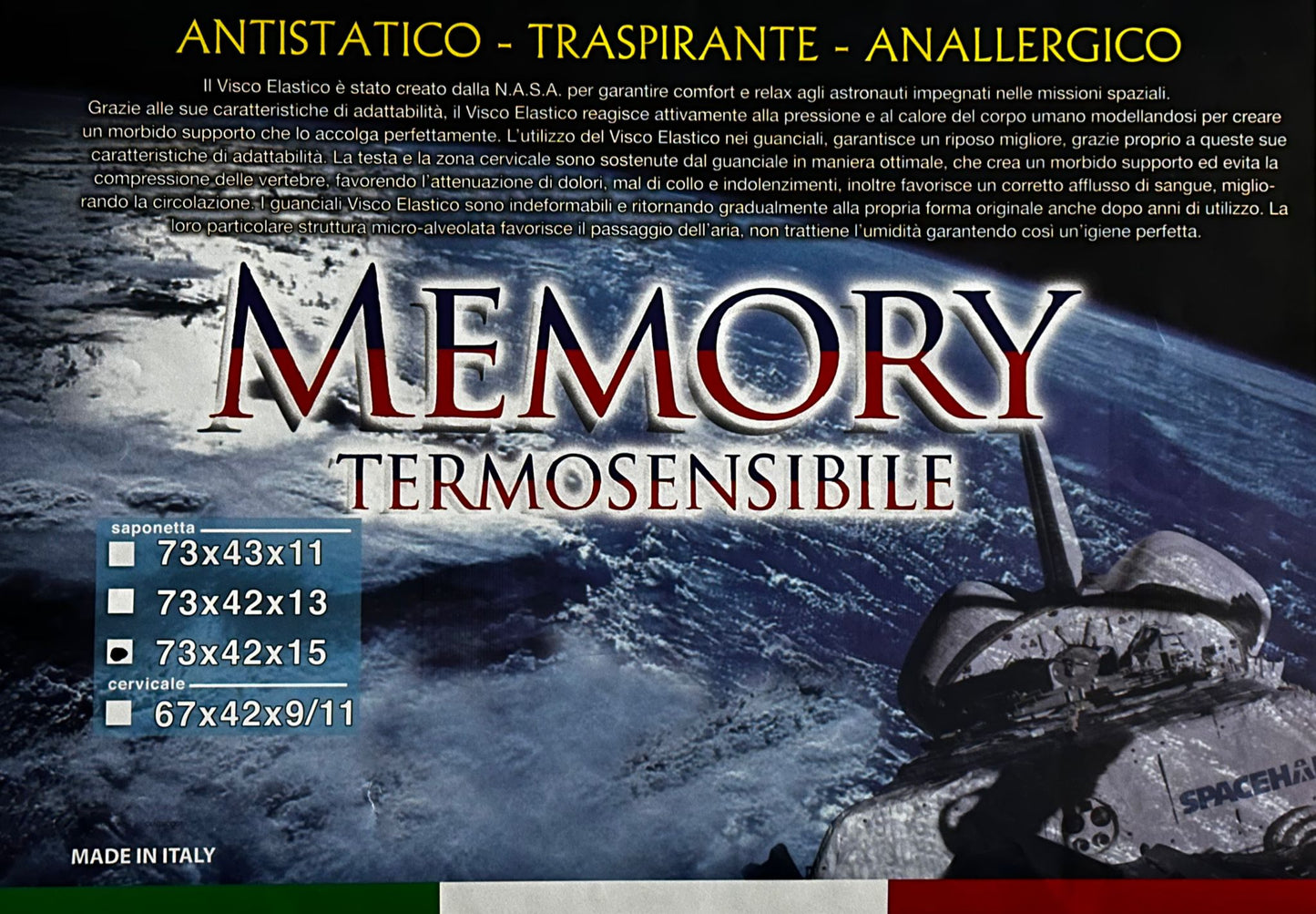 Guanciale Saponetta | Memory Foam Termosensibile